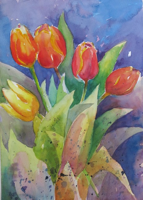 8x11 1/2" on Arches 140# watercolor paper